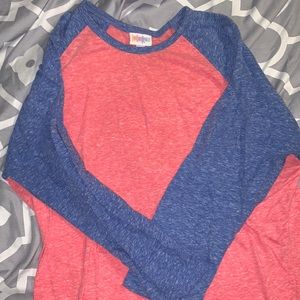 Lularoe baseball tee size large